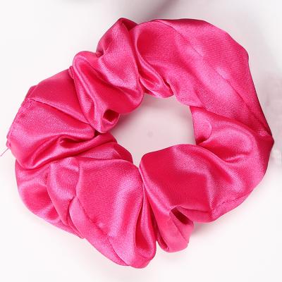 China Customizable Soft/Warm/Comfortable/Eco-Friendly Satin Hair Scrunchies Large Fashion Rose Hair Scrunchies Silk Hair Scrunchies for sale