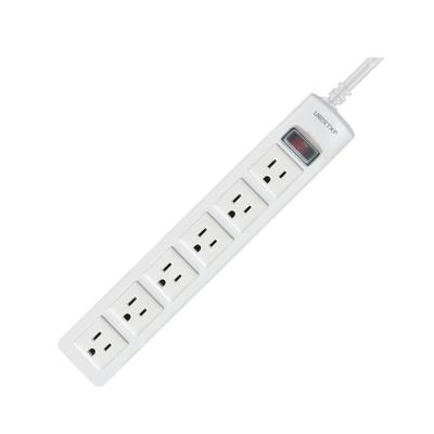 China 6 Outlets US Power Strip Extension Surge Protector Residential / Multipurpose Waterproof Power Strips for sale