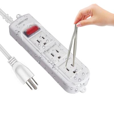 China Residential / Multipurpose Power Strip Aluminum 4 Outlet US JP Surge Protector Extension Socket Power Strip for sale