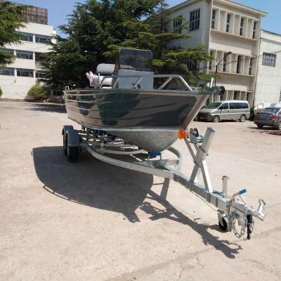 China For Fishing Center Console Aluminum Fishing Boat / Alloy Deep V Boat With T Top for sale