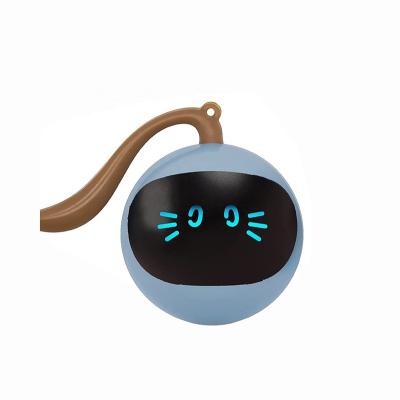 China New Smart Usb Viable Cat Pet Product Toy Jumping Ball 1000mah Electric Rotating Rolling Jumping Pet Interactive And Motion Toys for sale