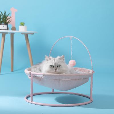 China Viable Cat's Nest Lounger Funny Summer Cooling Moisture-Proof Cat Hammock Chair Bed Cat Bed for sale