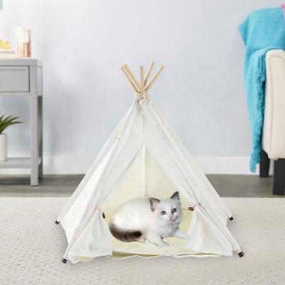 China 2023 Outdoor Foldable Portable Cat Dog Bed Teepee Pet Tent Durable Breathable Warm Breathable for sale