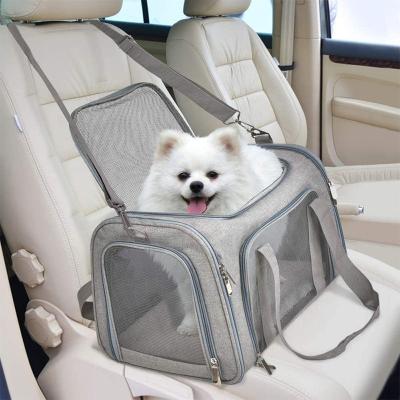 China Breathable Hot Sale Airline Approved Pet Carrier Bag Small Dog Carrier Soft Sided Folding Portable Dog Travel Carrier for sale