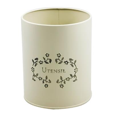 China Viable JASION customized metal utensil holder tin color designs utensil jug design with high quality for sale