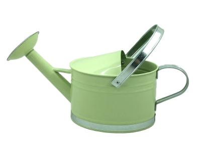 China Vintage 1 Gallon Metal Galvanized Oval Garden Watering Can for sale