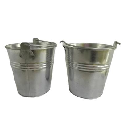 China Freshness Preservation JASION Galvanized Steel Serving Buckets 10cm Mini Metal Chip Serving Bucket for sale