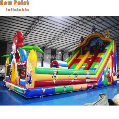 China 5 Years Of Wukong Inflatable Combo Obstacle Course With Slide Amusement City for sale