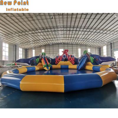 China Plato 0.55mm Large PVC Tarpaulin Inflatable Pool Slide Water Park For Kids And Adults for sale