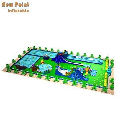 China Plato 0.55mm& 0.9mm PVC Tarpaulin Huge Special Earth Moving Inflatable Ground Water Park For Sale for sale