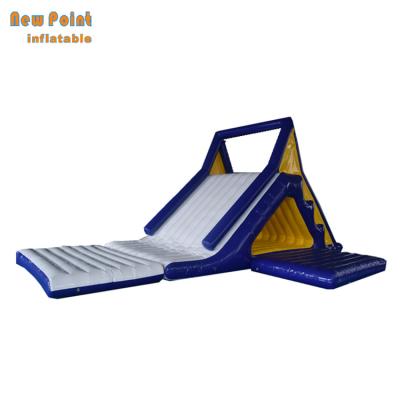 China 0.9mm PVC Inflatable Water Triangle Slide For Water Park On The Sea Kids And Adult for sale