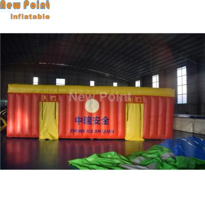 China 5 Years Inflatable Room Tent Fire Safety For School Education Equipment Inflatable Escape Room Tent For Fire Exercising for sale