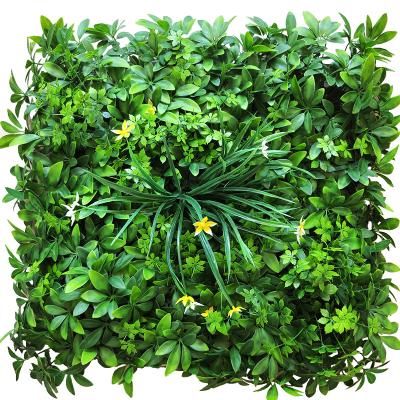 China Minimalist Anti-UV Greenery Jungle Plant Grass Wall Panel Boxwood Hedge Hanging Fence For Home Garden Faux Minimalist for sale