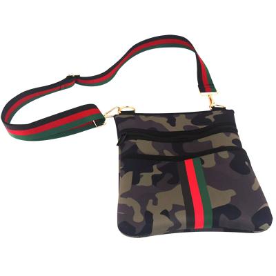 China Fashion Custom Small Camouflage Neoprene Beach Cross - Neoprene Waterproof Messenger Body Purse Bags For Women for sale