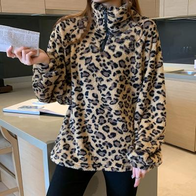 China Winter Breathable Women Shear Soft Warm Fluffy Hoodie Sweater Loose Casual Zipper Coat for sale