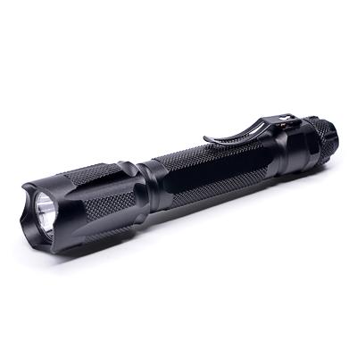 China Cheap Outdoor High Power Led Dry Flashlight 3w AA Battery Aluminum Alloy Emergency Led Torch Tactical Flashlight With Clip for sale