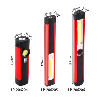 China LANDSCAPE Portable USB Rechargeable Slim Magnetic Clip Inspection Lamp Built in Battery COB LED Work Light with USB Cable for Upgrade for sale