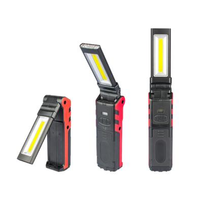 China Foldable Rechargeable COB 3W LED Work Lamp 5W USB Portable Emergency Entry/Exit Flashlight Working Light with Magnetic Hook for sale