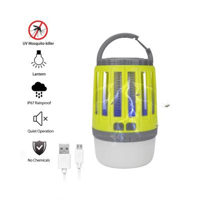 China USB Lantern Killer Insect Fly Trap Multifunctional Waterproof Indoor/Outdoor Mosquito Bug Zapper Mosquito Zapper Camping Filling Lamp for sale