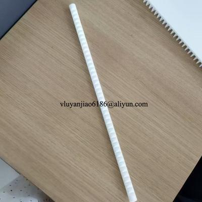 China Polytetrafluoroethylene Grooved Rod PTFE Parts Anti Corrosive OEM for sale