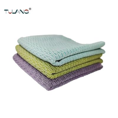 China Sustainable Cleaning Cloth Microfiber Glass Cleaning Cloth With Pearl Pattern for sale