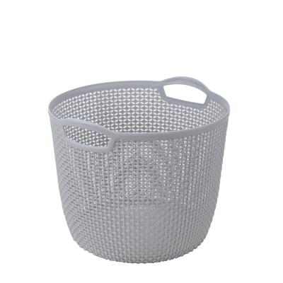 China Viable Fashionable Plastic Round Storage Basket Organizer For Sundries Baverages Toys Snacks Fruits Vegetables for sale