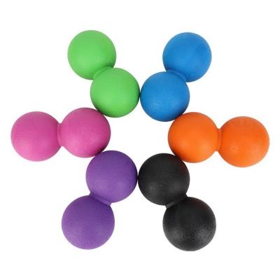 China LUCKBARD Double Peanut Massage Balls Eco-Friendly Logo Muscle Band Massager Round Custom Back Lacrosse Ball for sale