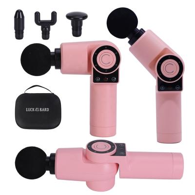 China Hot Sale Mini Foldable Four Head 5 Speed ​​Electric Body Muscle Relax Gun Body Massager Gun for sale