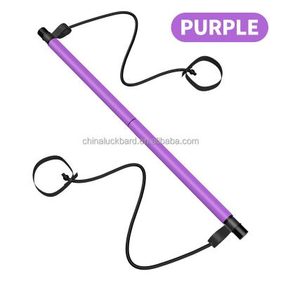 China Fitness Modern Home Indoor Exercise Yoga Stick Portable Pilates Bar Kit With Resistance Band for sale