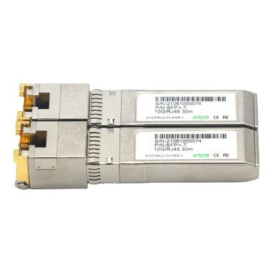 China FTTx 10G Base-T Copper SFP Fiber to RJ45 Converter SFP Transceiver Module Compatible with SFP-10G-T for sale