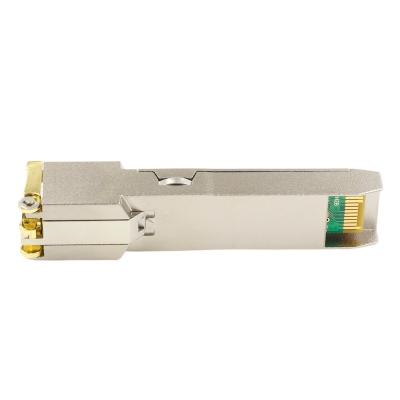 China FTTx Wholesales 10G SFP Copper RJ45 Fiber Optic Transceiver SFP-10 G-T Compatible 10G SFP+ Fiber Optic Transceiver for sale