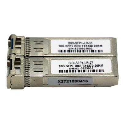 China FTTx 10G SFP Transceiver Singlmode 1270/1330nm BIDI 10G LC Fiber Optic Transceiver Module with 10KM for sale