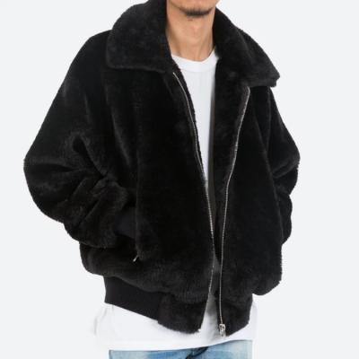 China Designer Plus Size Oversized Outerwear Coats Big Plus Size Mens Faux Fur Man Black Winter Custom Jacket for sale