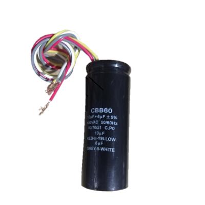 China Hot Sale Washing Machine Indonesia Washing Machine Capacitor CBB60 Run Capacitor 450V 4wire Black Low Price PartsNet for sale