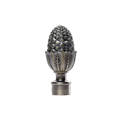 China CLASSIC Curtain Finials in Pine Cone Design, Curtain Track End Finials for sale