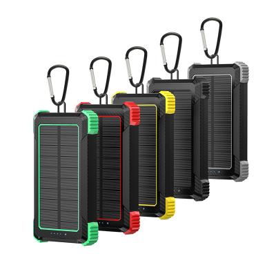 China Support 2021 newly desgin fast desgin solar radio charging outdoor portable waterproof solar panel charging 10000mah power bank for sale