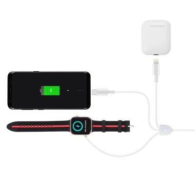 China Mobile Phone Amazon Success 3 in 1 Wireless Charger Type Magnetic Fast Charging Cable iPhone Charging Cables C Flex Cable For Apple Watch for sale