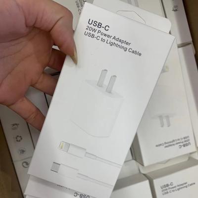 China Fast Charging Original iPhone Charger 1:1 Type-C USB Phone Cable Palladium 20W Plug Power Adapters Charging Charger Fast For Apple iPhone Charger for sale