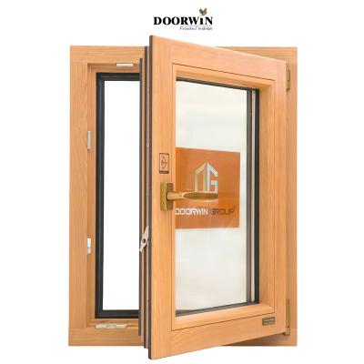 China European Standard Thermal Break Aluminum Wooden Triple Pane Swing Pane Passive Windows for sale