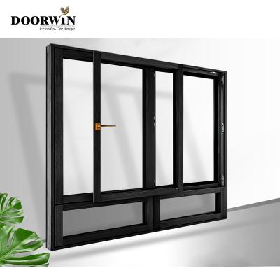 China Swing Tilt and Turn Aluminum Window, Champagne Color Double Glazed Aluminum Sliding Windows, Folding Aluminum Frame Casement Window for sale