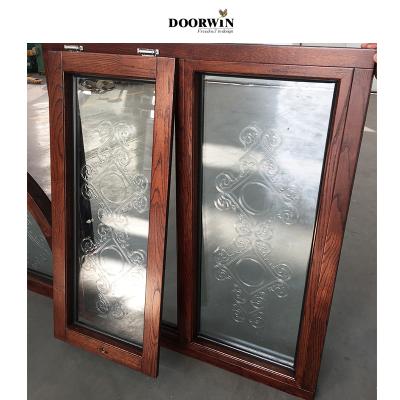 China Swing Top Sales China Made NFRC Certified Double Glazed Tempered Glass Wooden Awning Window for sale