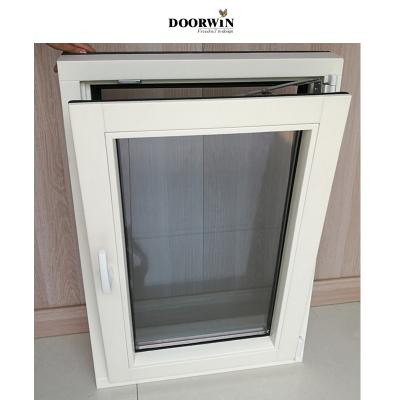 China Simple Screen Design Magnetic Aluminum Window With Durable Fluorocarbon Casement Awning Manual Opening Coating Window for sale