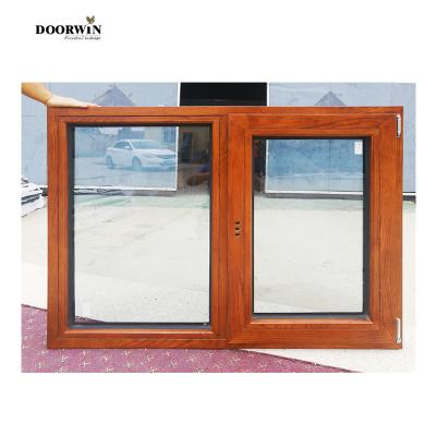 China Swing Aluminum Wood Door Wholesale Tilt And Revolve Two Opening Ways With Ultra High Mosquito Net Window for sale