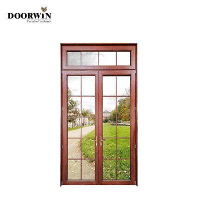 China Latest Design Modern Broken Bridge Aluminum Door With Glass Door And Wooden Door for sale