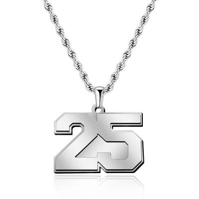 China Factory Wholesale Custom Stainless Steel Casual / Sporty Jewelry Geometric Number Pendants for sale