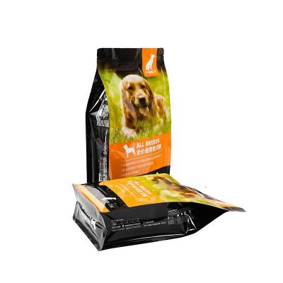 China Custom Printing Moisture Proof Plastic Bag Stand Up Ziplcok Plastic Packaging Bags Flat Bottom Paper Bags For Dog Cat Treats Food for sale