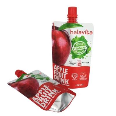 China Recyclable custom refillable packaging bag fruit yogurt beak doypack squeeze pla biodegradable reusable baby food pouch for sale