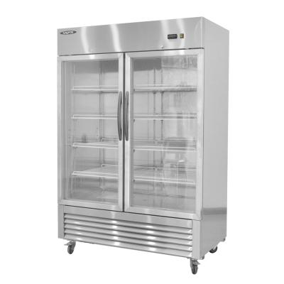 China Side by side refrigerator factory supply direct stainless steel housing reach-in French door refrigerator and freezer KR-49BG for sale