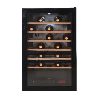 China Hot Selling JCD-126W Hotel Wine Cooler Double-Layer Tempered Glass Free Built-in Door NO--Frost for Home and Hotel for sale