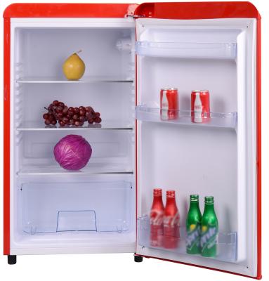 China COMPRESSOR Most Popular Retro Style 98L Single Door Refrigerator Because-98LH Mini Fridge Colorful Bar Mini Fridge for Home and Hotel for sale